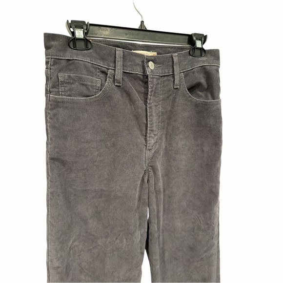 Levi’s Ribcage Straight Ankle Corduroy Pants Gray High Rise | 28 - Picture 5 of 9